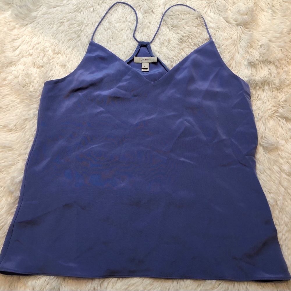 j crew flowy racerback purple tank size 2